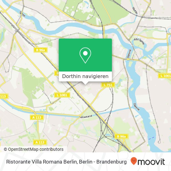 Ristorante Villa Romana Berlin, Radickestraße 46 Karte