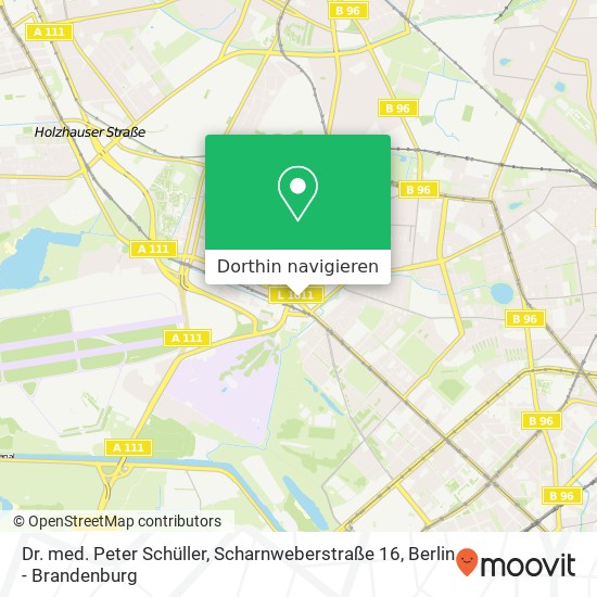 Dr. med. Peter Schüller, Scharnweberstraße 16 Karte