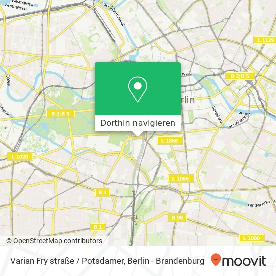 Varian Fry straße / Potsdamer, Tiergarten, 10785 Berlin Karte