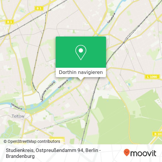 Studienkreis, Ostpreußendamm 94 Karte