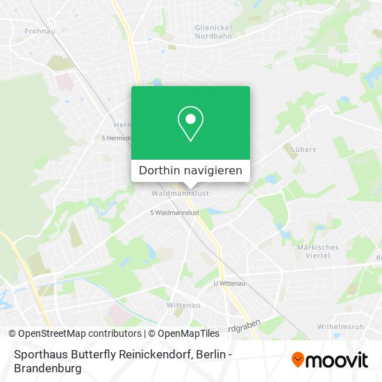 Sporthaus Butterfly Reinickendorf Karte