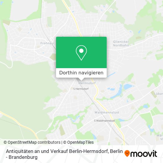Antiquitäten an und Verkauf Berlin-Hermsdorf Karte