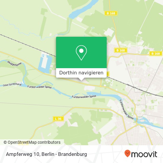 Ampferweg 10, Ausbau West, 15517 Fürstenwalde / Spree Karte