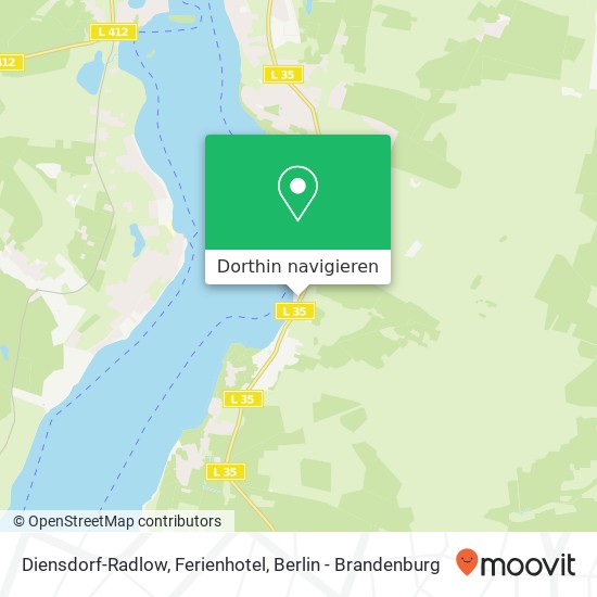 Diensdorf-Radlow, Ferienhotel Karte