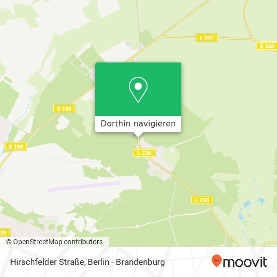 Hirschfelder Straße, 16356 Werneuchen Karte