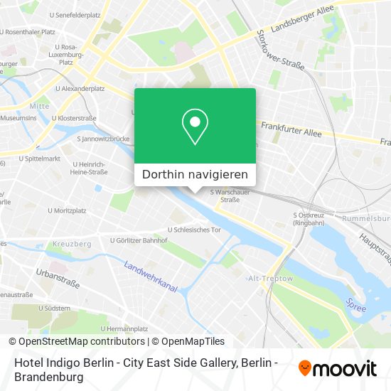 Hotel Indigo Berlin - City East Side Gallery Karte