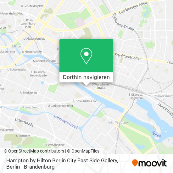 Hampton by Hilton Berlin City East Side Gallery Karte