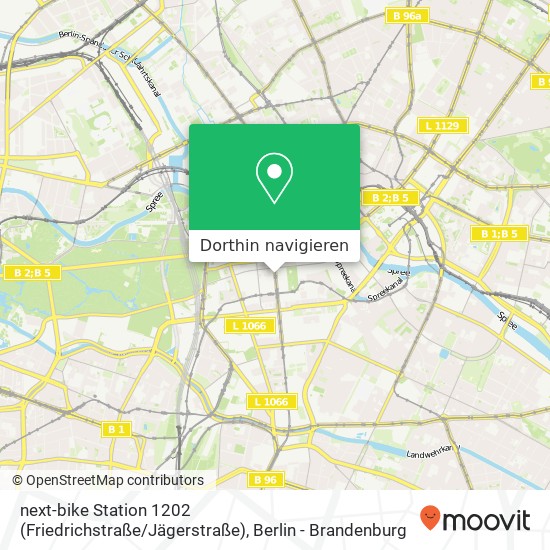 next-bike Station 1202 (Friedrichstraße / Jägerstraße) Karte