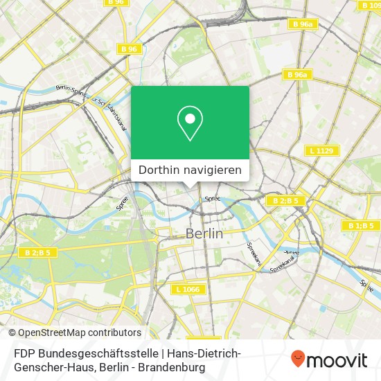 FDP Bundesgeschäftsstelle | Hans-Dietrich-Genscher-Haus Karte