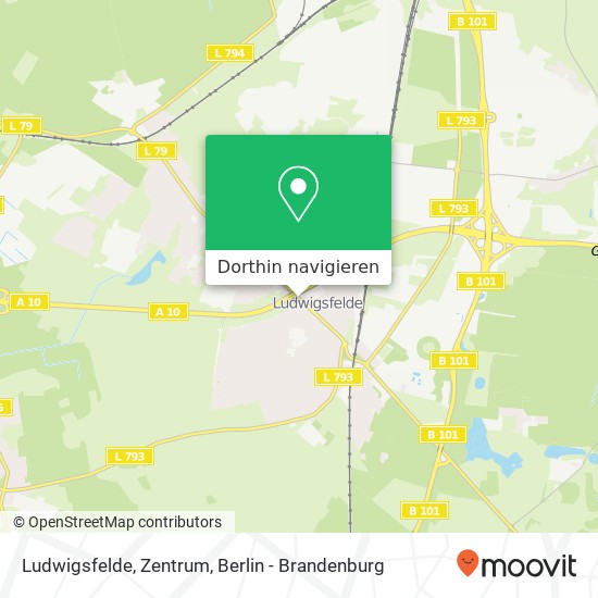 Ludwigsfelde, Zentrum Karte