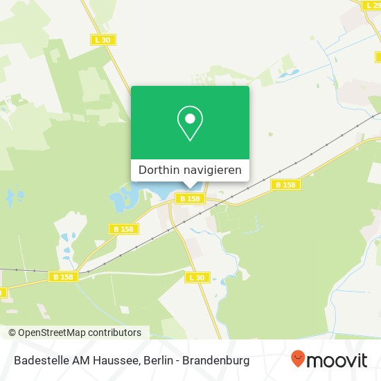 Badestelle AM Haussee Karte