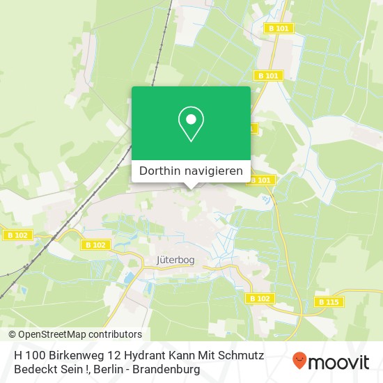 H 100 Birkenweg 12  Hydrant Kann Mit Schmutz Bedeckt Sein ! Karte