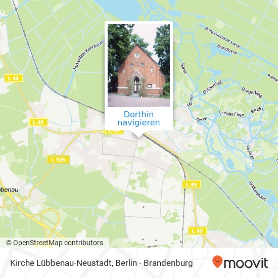 Kirche Lübbenau-Neustadt Karte