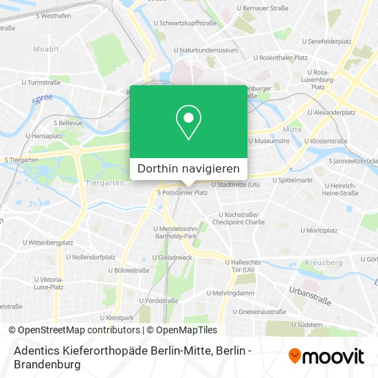 Adentics Kieferorthopäde Berlin-Mitte Karte