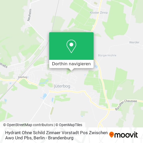 Hydrant Ohne Schild Zinnaer Vorstadt Pos Zwischen Awo Und Pbs Karte
