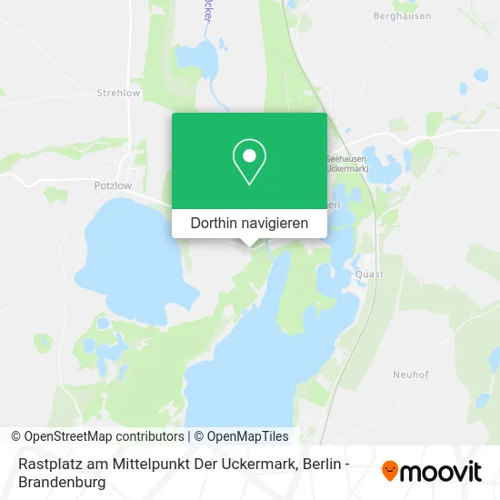 Rastplatz am Mittelpunkt Der Uckermark Karte