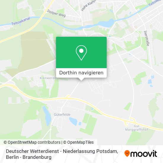 Deutscher Wetterdienst - Niederlassung Potsdam Karte