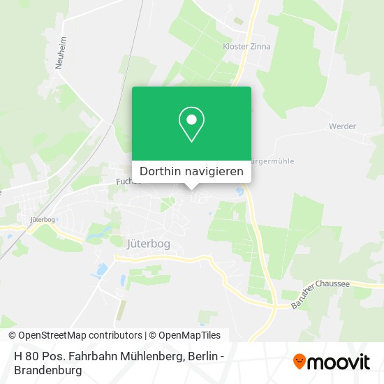 H 80 Pos. Fahrbahn Mühlenberg Karte