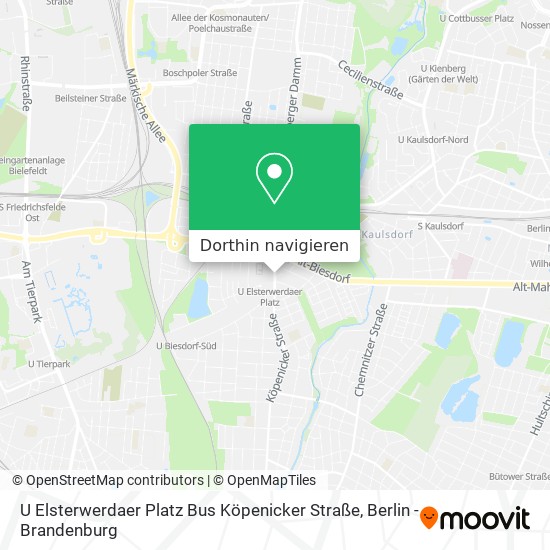 U Elsterwerdaer Platz Bus Köpenicker Straße Karte