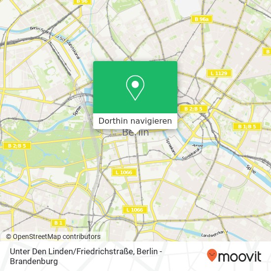 Unter Den Linden / Friedrichstraße Karte