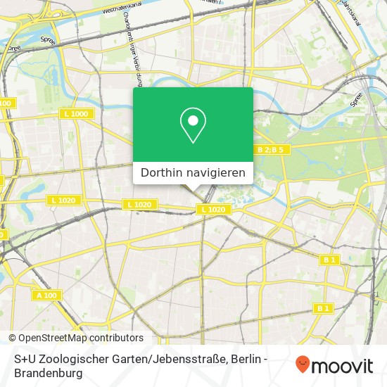 S+U Zoologischer Garten / Jebensstraße Karte