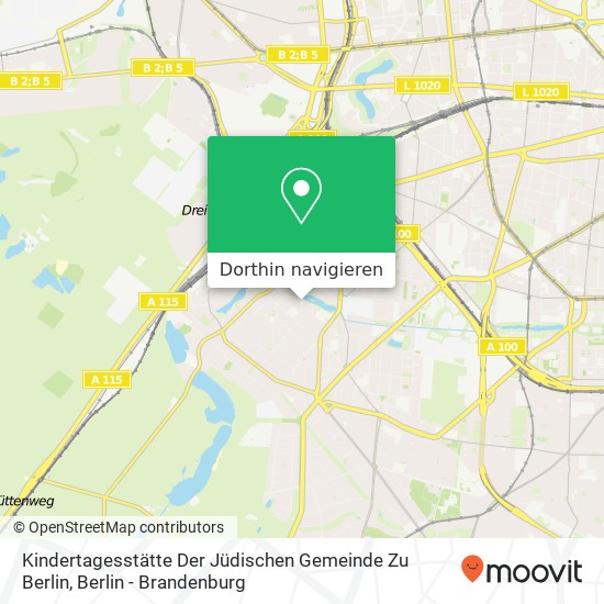 Kindertagesstätte Der Jüdischen Gemeinde Zu Berlin Karte