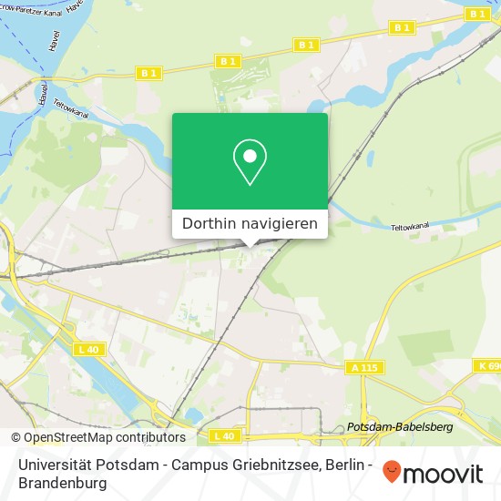 Universität Potsdam - Campus Griebnitzsee Karte