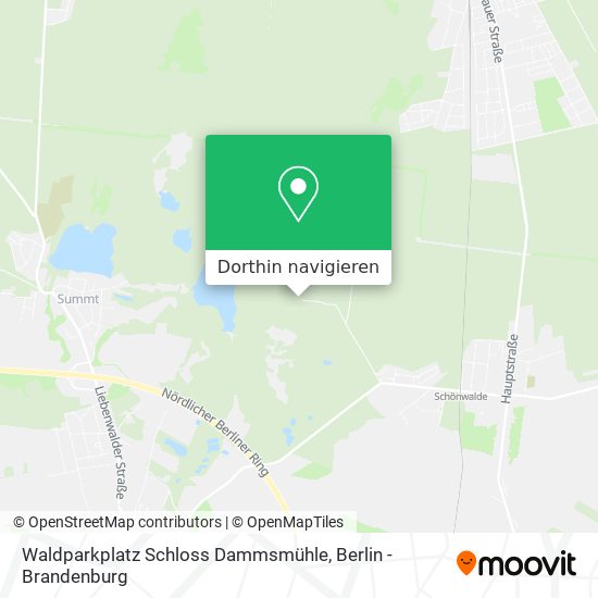 Waldparkplatz Schloss Dammsmühle Karte