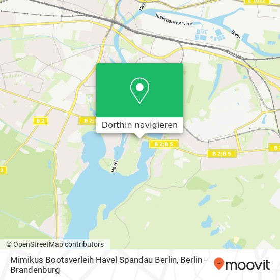 Mimikus Bootsverleih Havel Spandau Berlin Karte