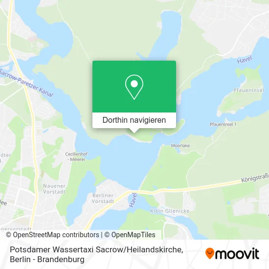 Potsdamer Wassertaxi Sacrow / Heilandskirche Karte