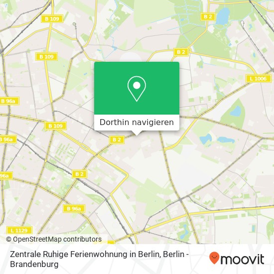 Zentrale Ruhige Ferienwohnung in Berlin, Smetanastraße 8 Karte