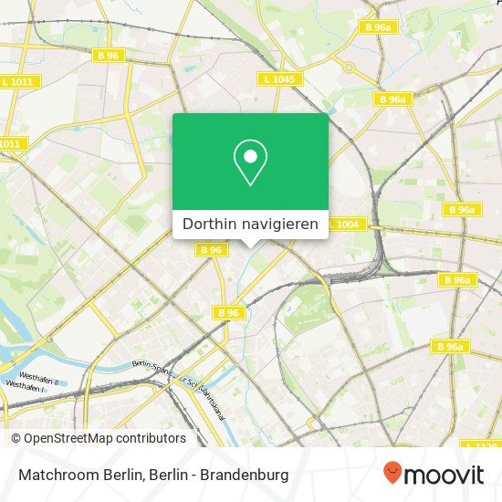 Matchroom Berlin, Uferstraße 8 Karte