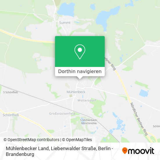 Mühlenbecker Land, Liebenwalder Straße Karte