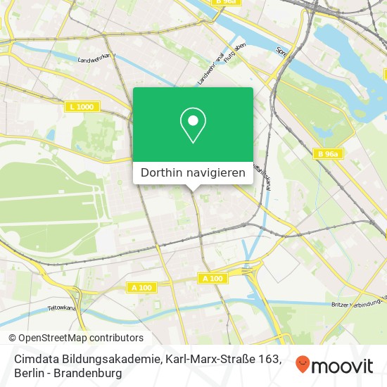 Cimdata Bildungsakademie, Karl-Marx-Straße 163 Karte