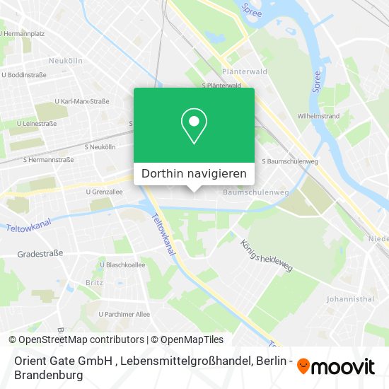 Orient Gate GmbH , Lebensmittelgroßhandel Karte