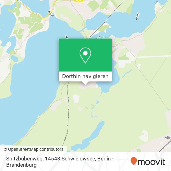 Spitzbubenweg, 14548 Schwielowsee Karte