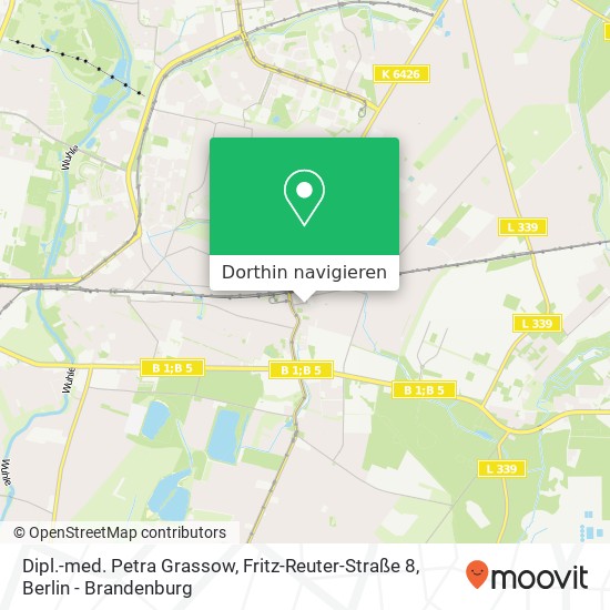 Dipl.-med. Petra Grassow, Fritz-Reuter-Straße 8 Karte