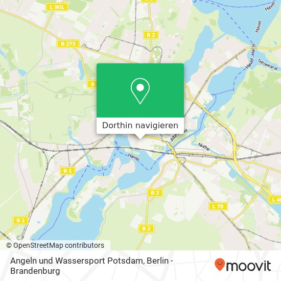 Angeln und Wassersport Potsdam Karte