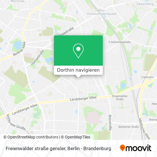 Freienwalder straße gensler Karte