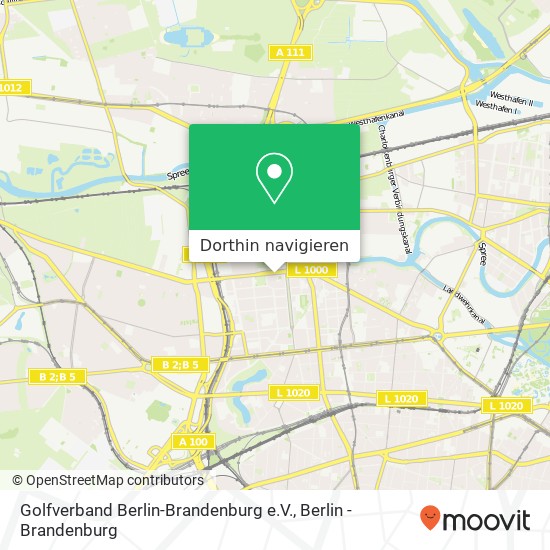 Golfverband Berlin-Brandenburg e.V., Spandauer Damm 21 Karte