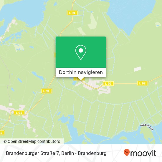 Brandenburger Straße 7, 14778 Roskow Karte