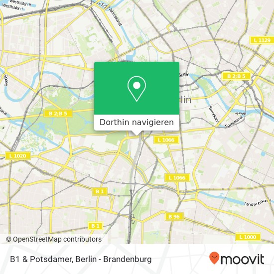 B1 & Potsdamer, Tiergarten, 10785 Berlin Karte