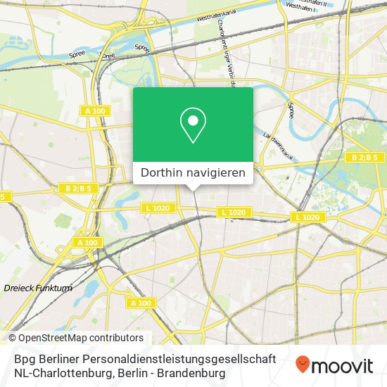 Bpg Berliner Personaldienstleistungsgesellschaft NL-Charlottenburg, Wilmersdorfer Straße 52 Karte