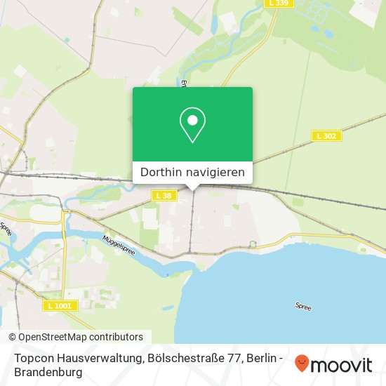 Topcon Hausverwaltung, Bölschestraße 77 Karte