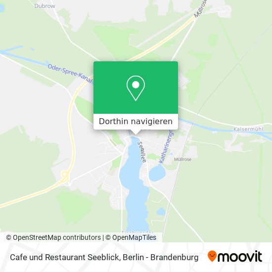 Cafe und Restaurant Seeblick Karte