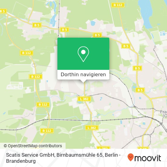 Scatis Service GmbH, Birnbaumsmühle 65 Karte