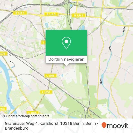 Grafenauer Weg 4, Karlshorst, 10318 Berlin Karte