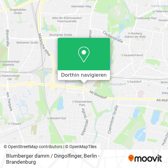 Blumberger damm / Dingolfinger Karte