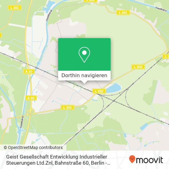 Geist Gesellschaft Entwicklung Industrieller Steuerungen Ltd.Znl, Bahnstraße 60 Karte