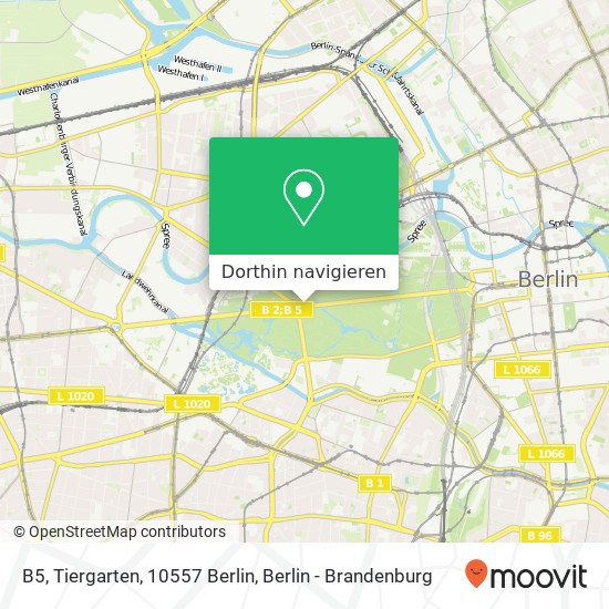 B5, Tiergarten, 10557 Berlin Karte